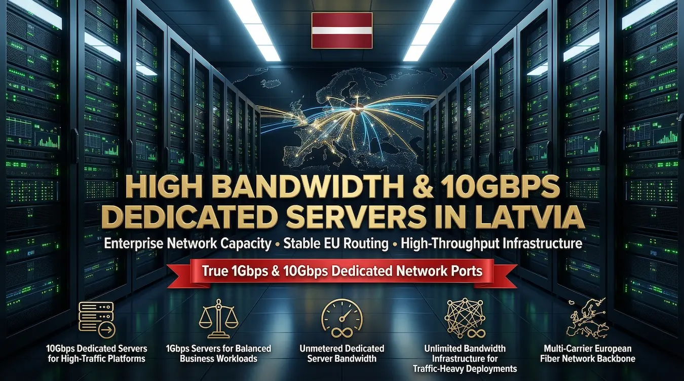 Best Dedicated Servers in Latvia – 1Gbps & 10Gbps Bare Metal Hosting