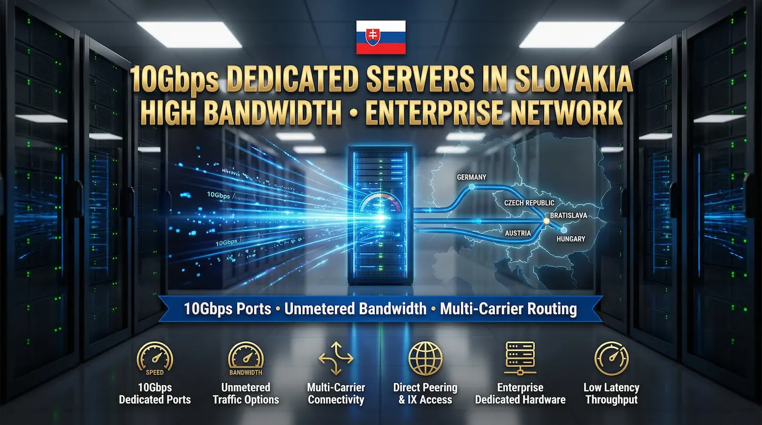 Best Dedicated Servers in Slovakia – 1Gbps & 10Gbps Bare Metal Hosting