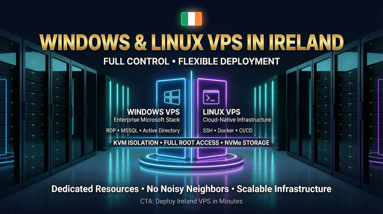Best VPS Server in Ireland – Buy NVMe VPS Hosting Servers