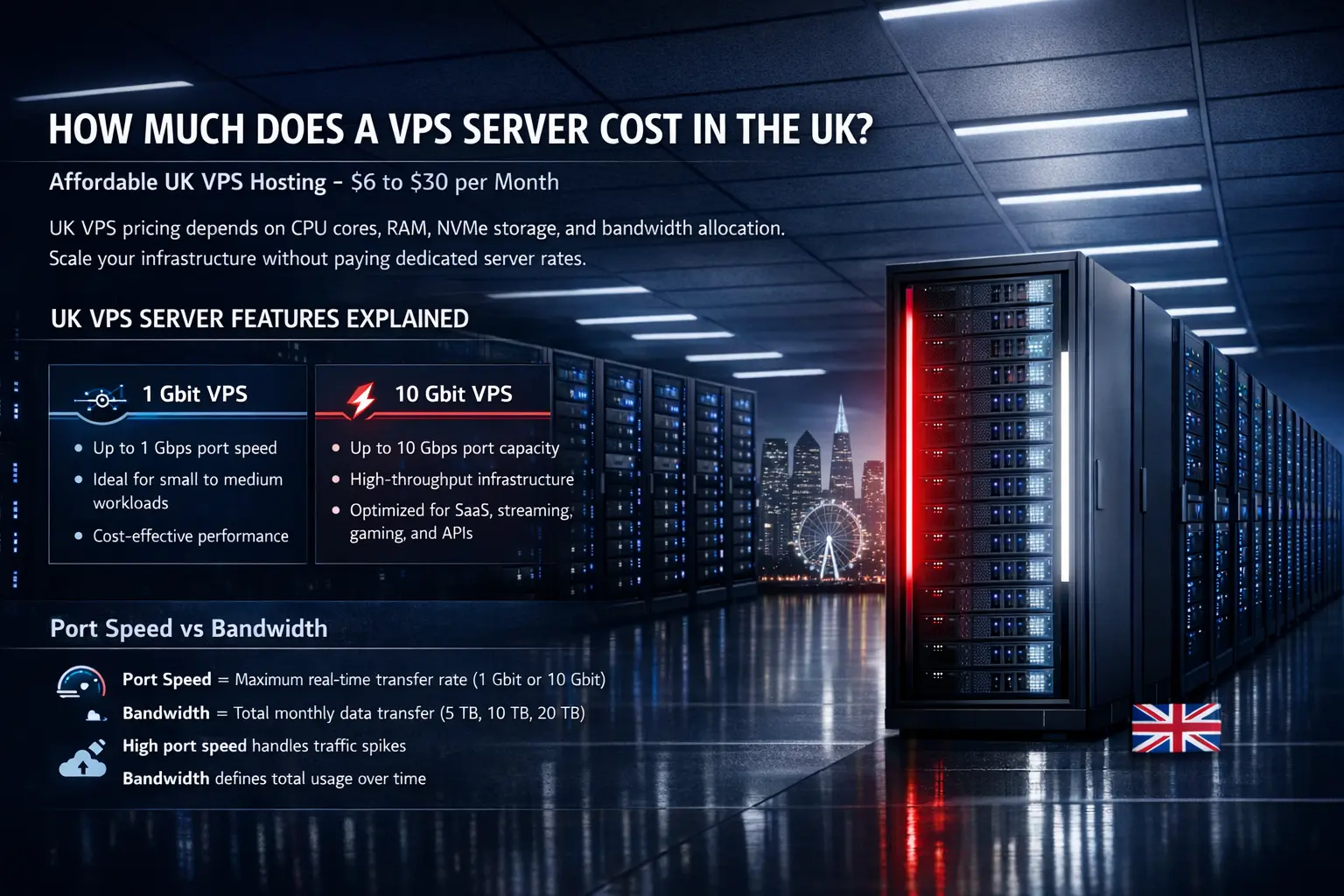 how much does a vps server cost in the uk
