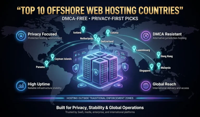 Top 10 Offshore Web Hosting Countries in 2026 (DMCA-Free, Privacy-First Picks)