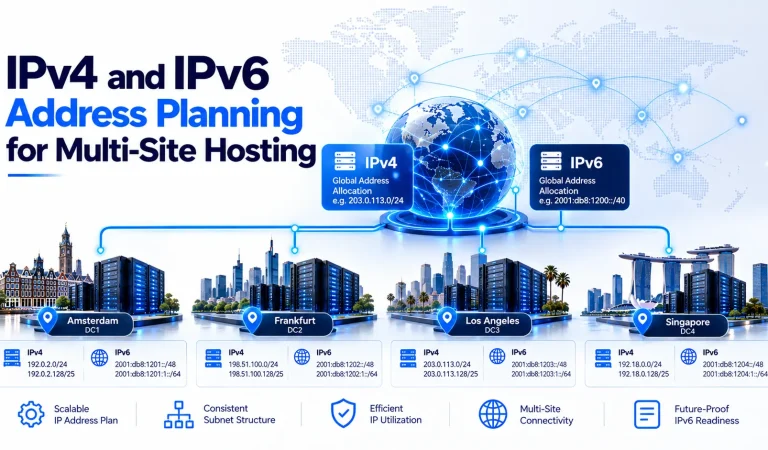 the IPv4 and IPv6 Address Planning for Multi-Site Hosting